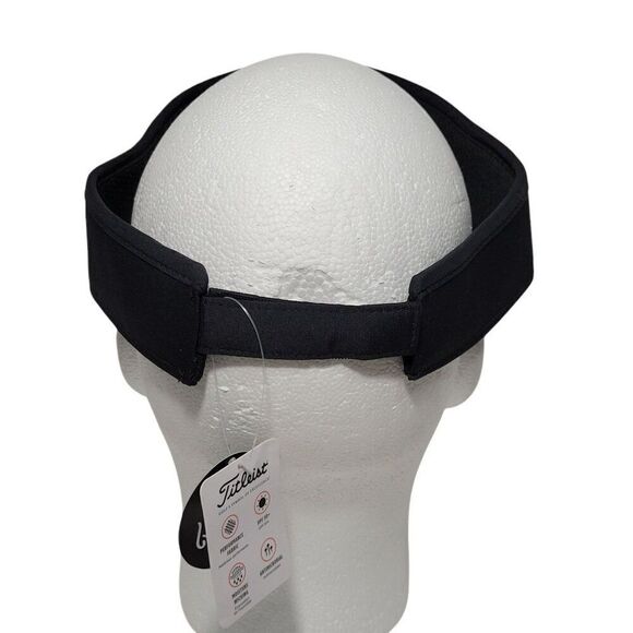 Titleist Womens Sundrop Sun Visor Hat Golf Black UPF 50 Wicking Adjustable NEW - Picture 4 of 13